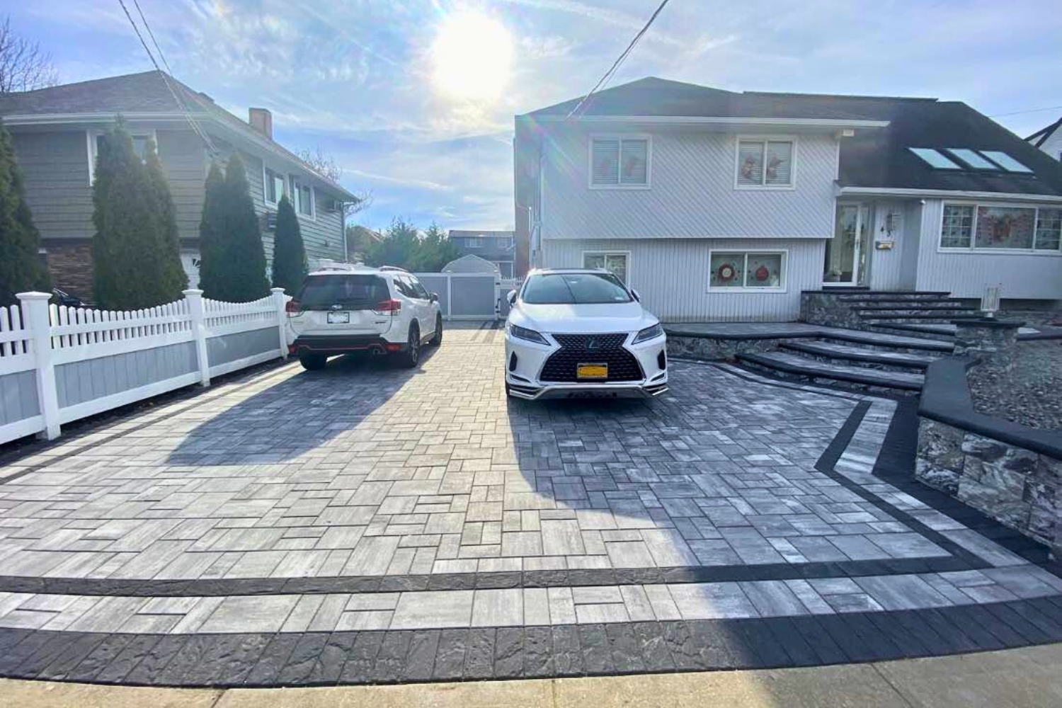 Driveway border detail pavers