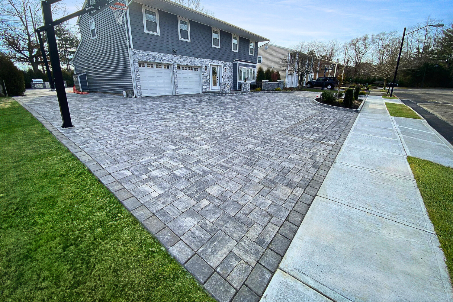 Natural stone driveway Long Island