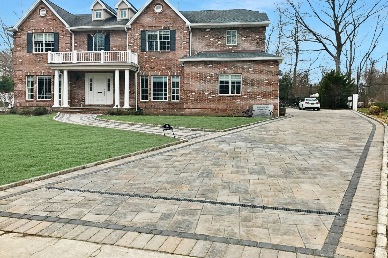 Driveway front entrance pavers