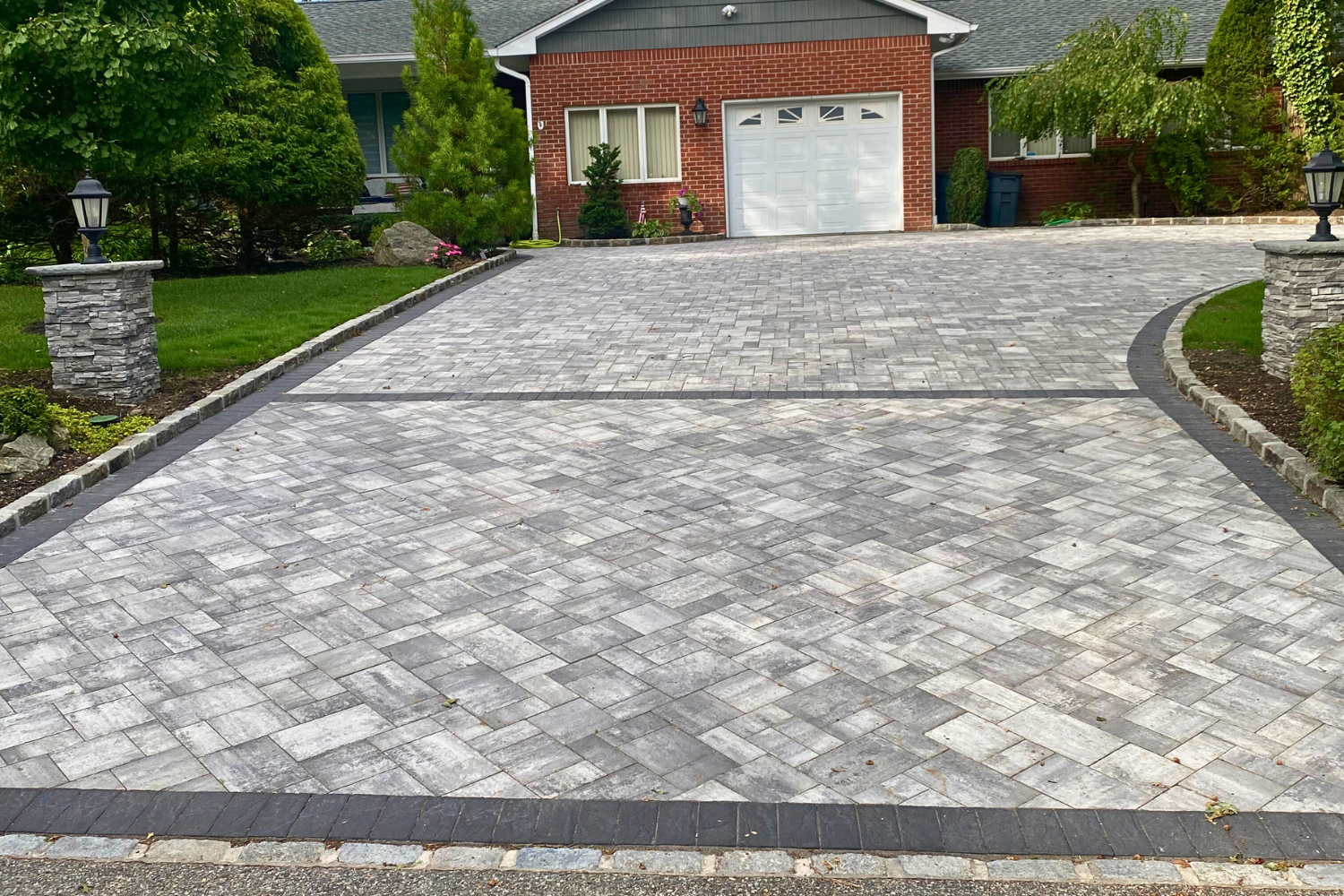 Driveway walkway combination pavers
