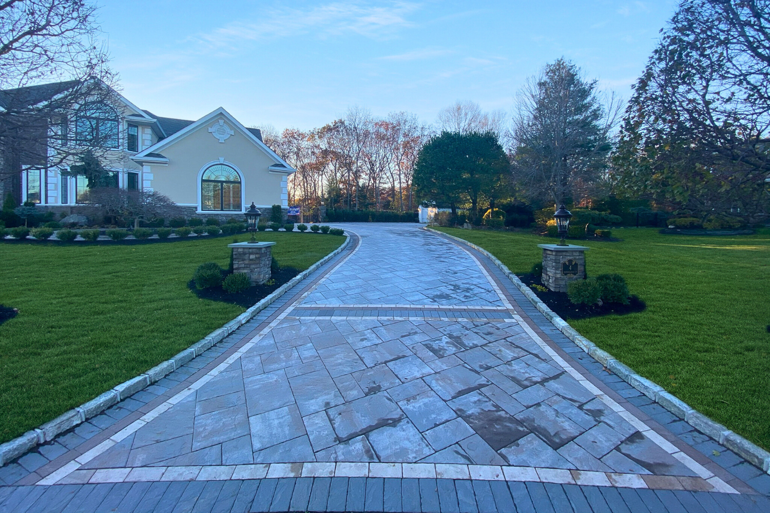 Modern driveway design Long Island