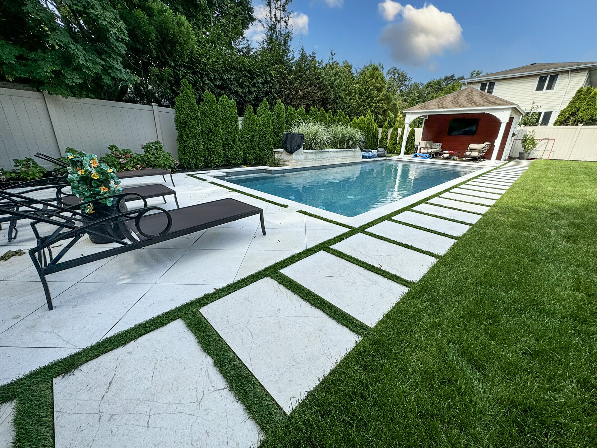Herringbone patio pavers Suffolk