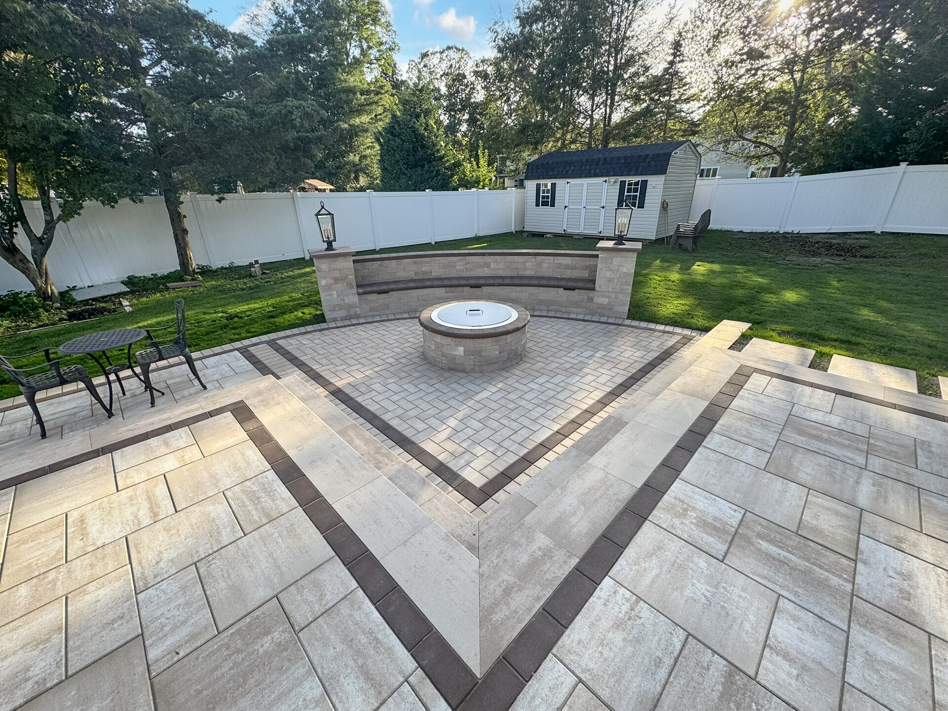 Modern patio design Nassau County