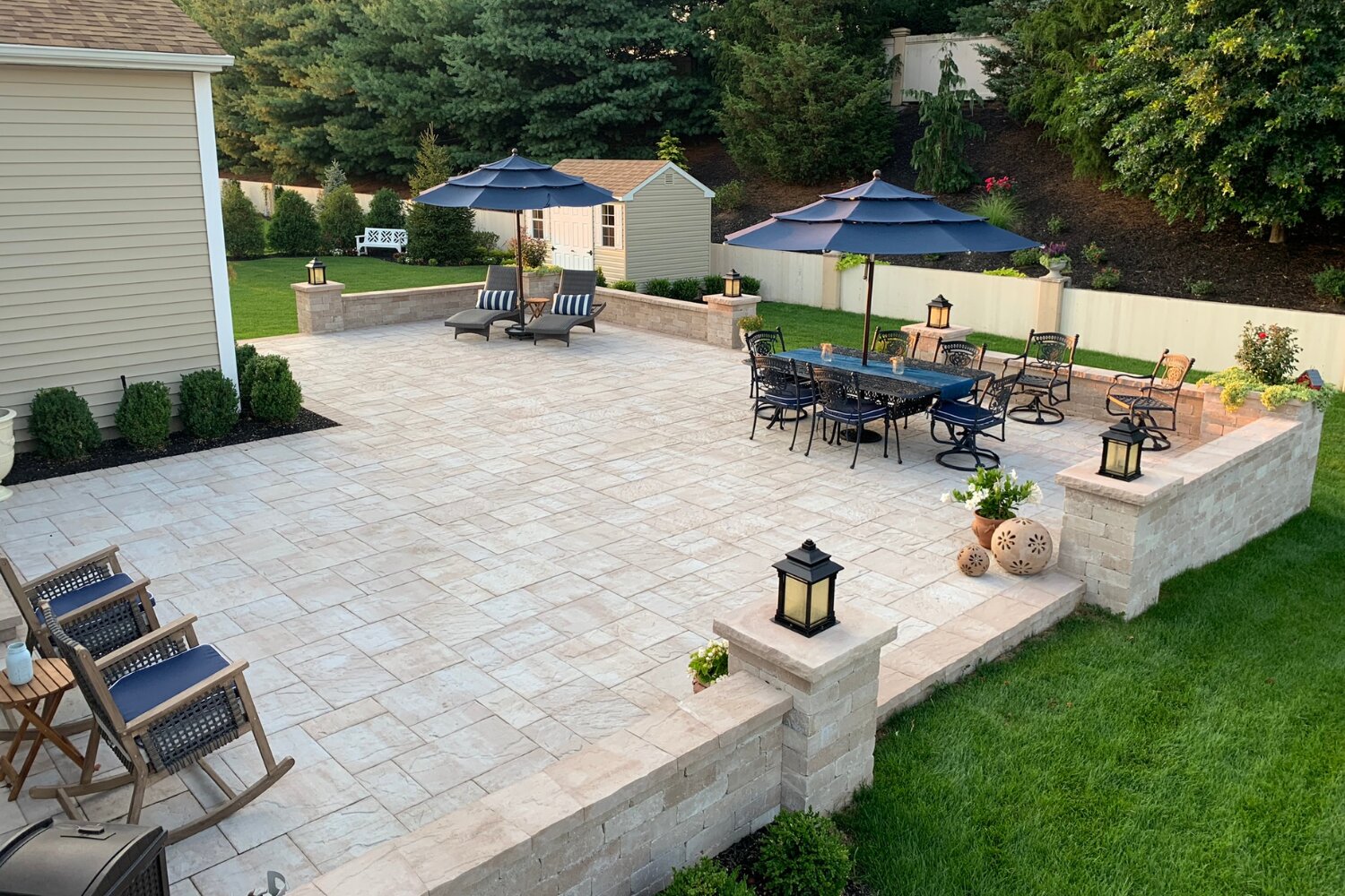 Patio hardscape design Long Island