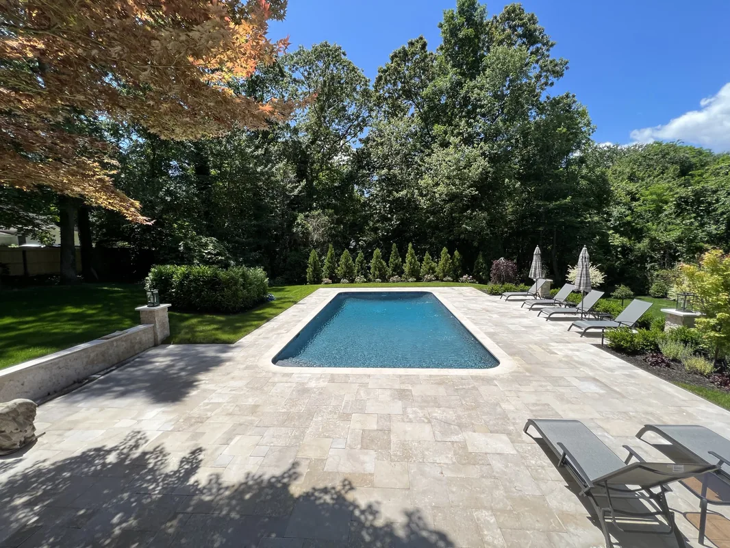 Gunite pool renovation and poolscape design